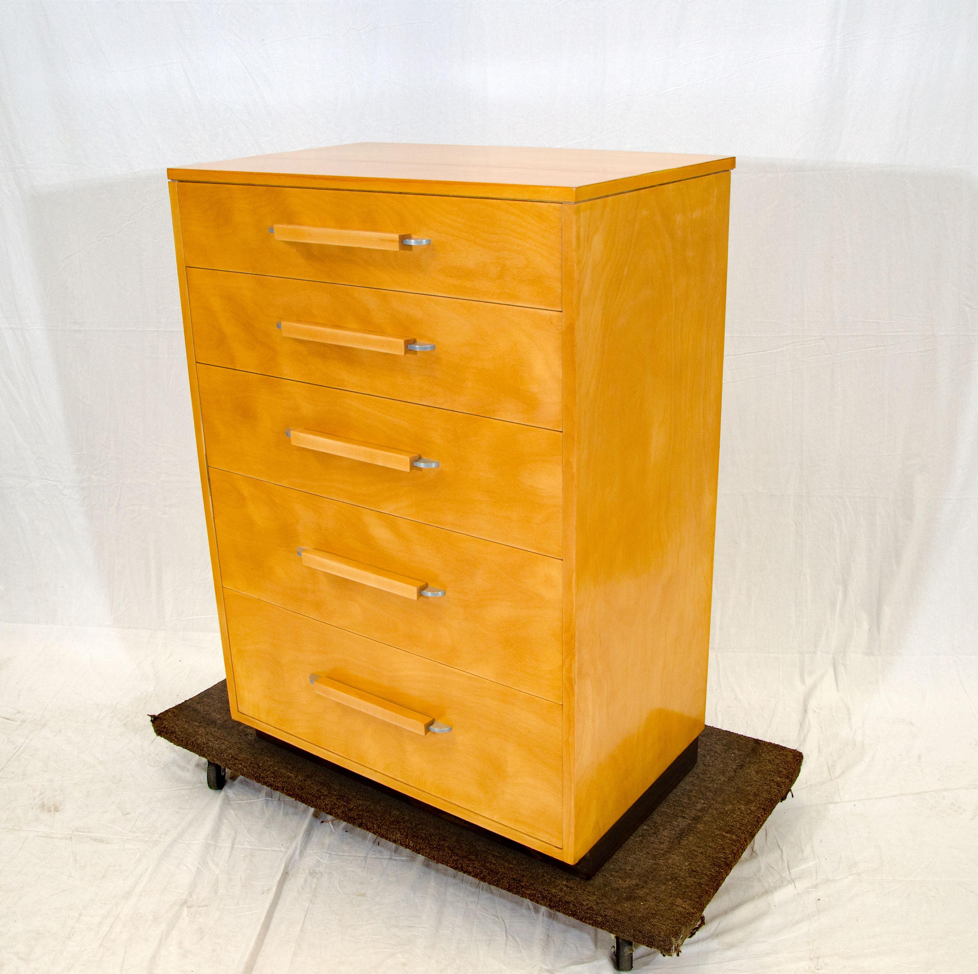 Mid-Century Modern Eliel Saarinen Highboy Dresser, Johnson Furniture Co.