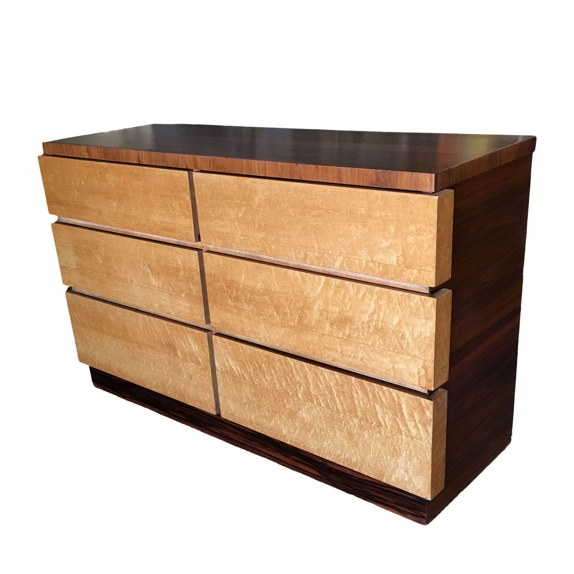 Eliel Saarinen Inspiriert Streamline Moderne 6-Schublade Dresser (Streamline-Moderne) im Angebot