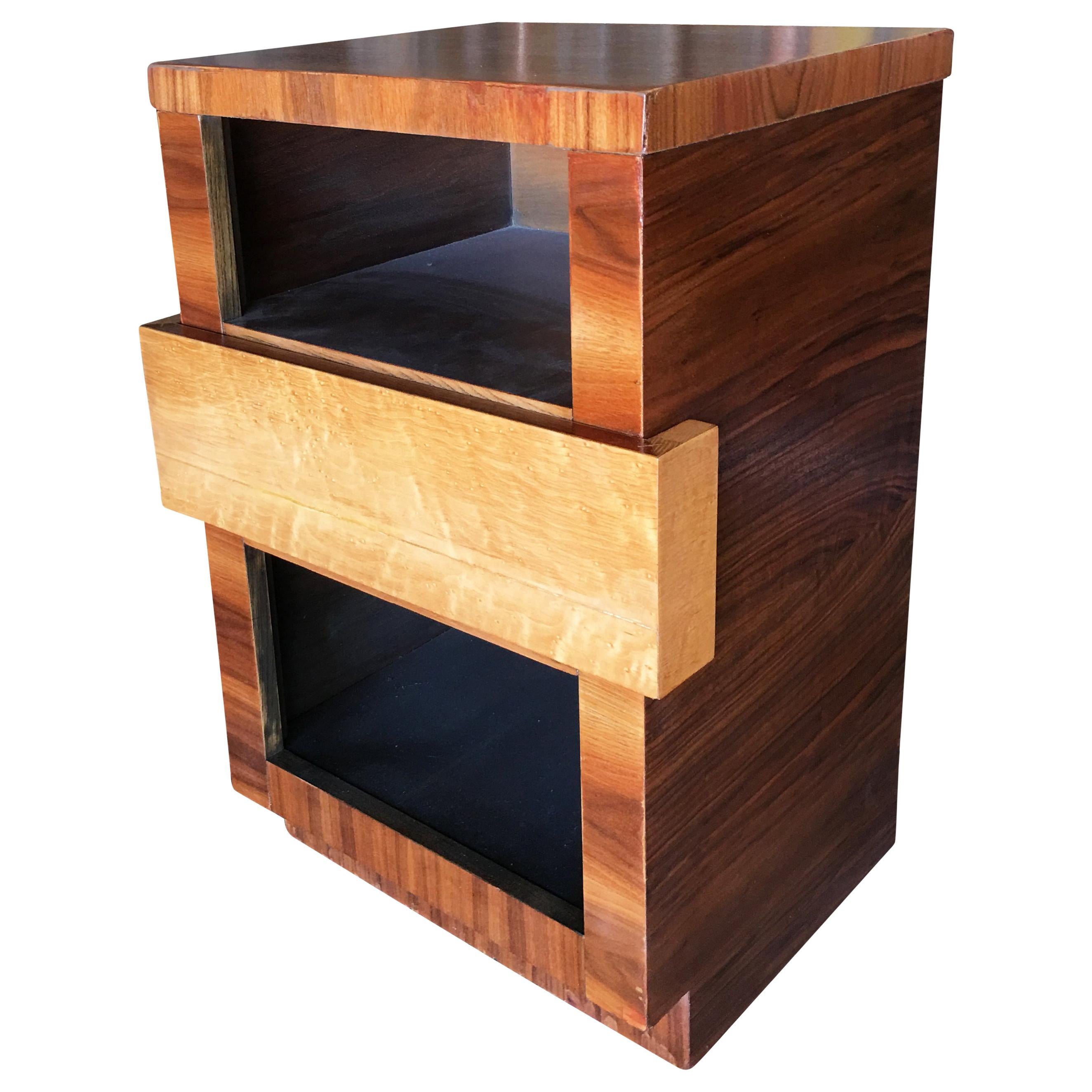 Eliel Saarinen Inspired Streamline Moderne Bedside Side Table For Sale