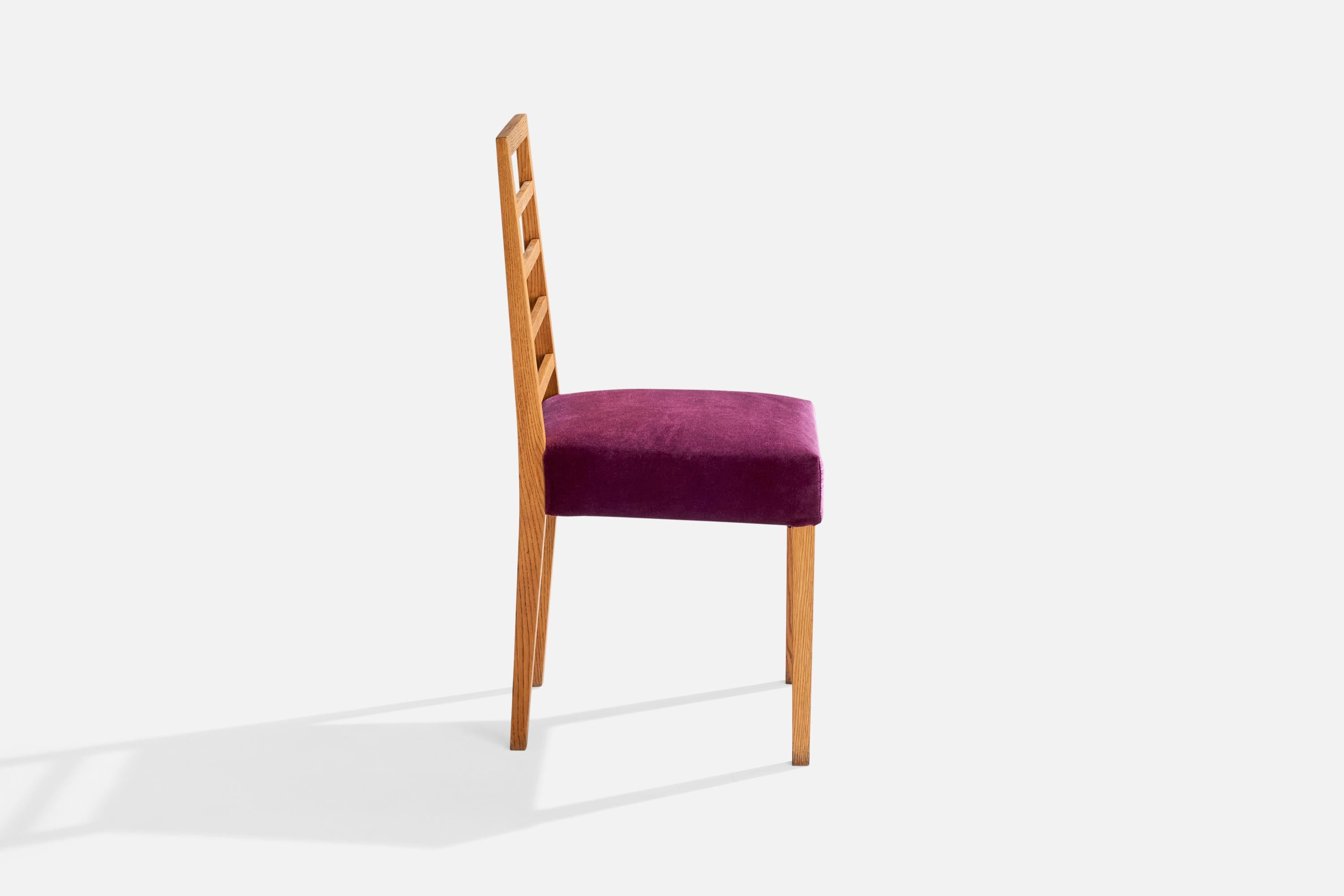 Early 20th Century Eliel Saarinen, Side Chair, Oak, Mohair, Finland, 1910s For Sale