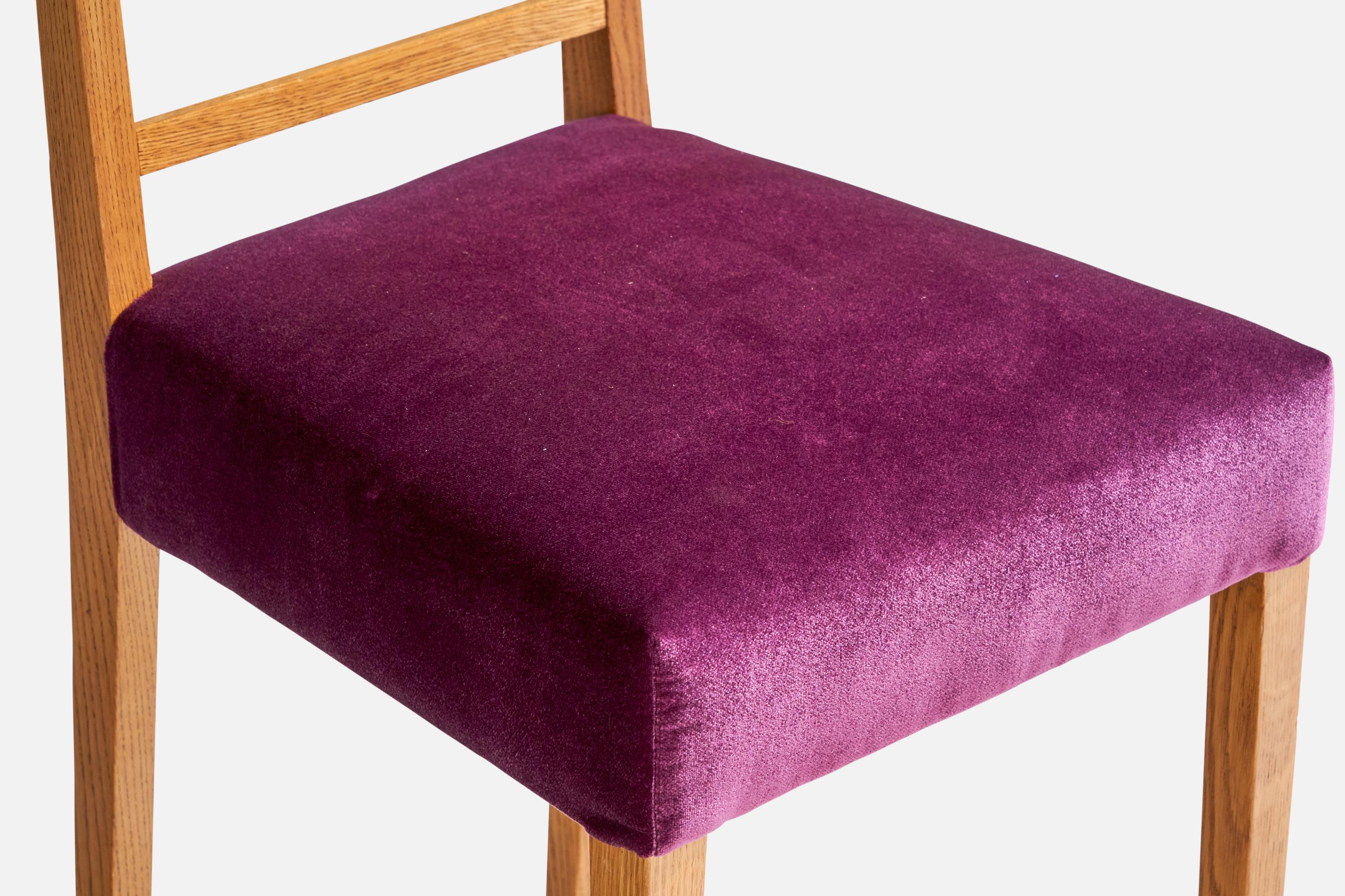Eliel Saarinen, Side Chair, Oak, Mohair, Finland, 1910s For Sale 3