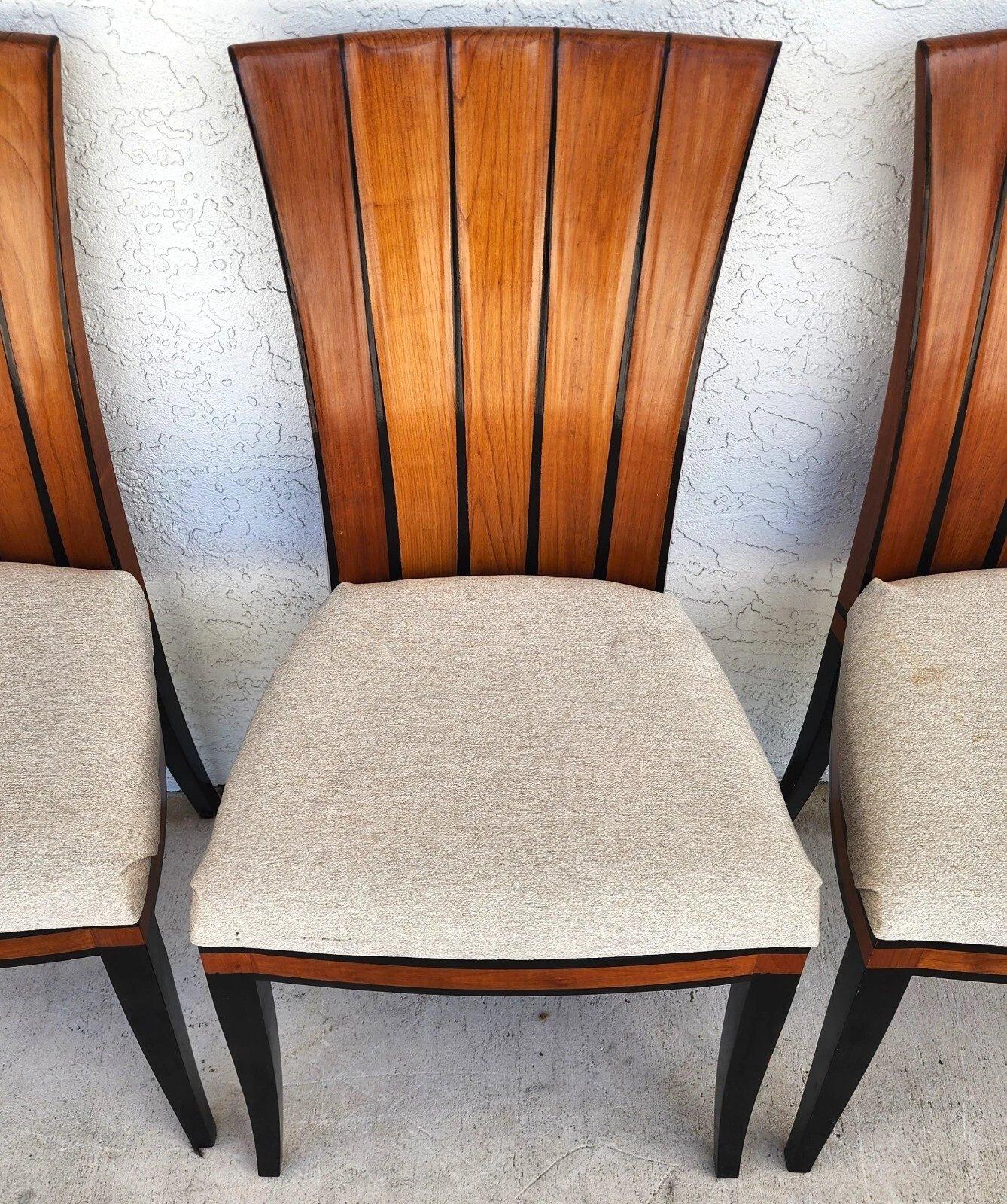 Fine XX secolo Set di 4 sedie da pranzo Cranbrook in stile Eliel Saarinen in vendita