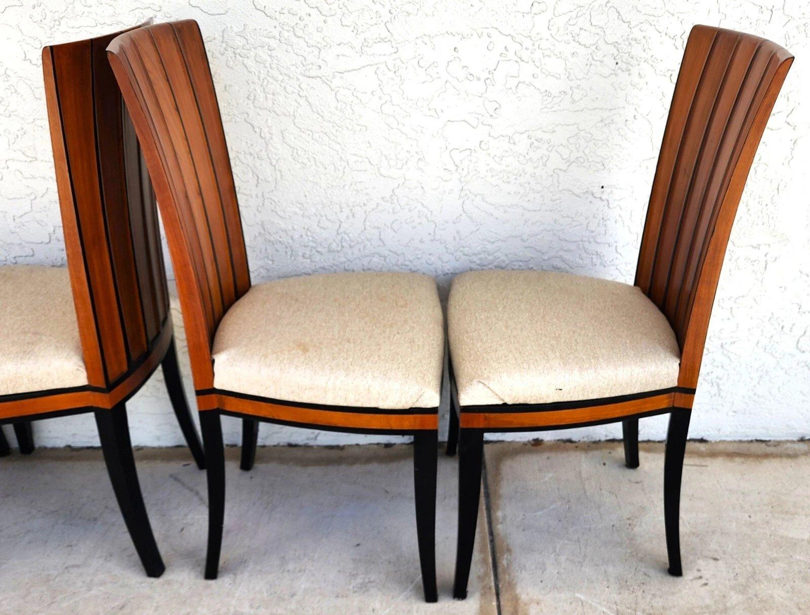 Acero Set di 4 sedie da pranzo Cranbrook in stile Eliel Saarinen in vendita