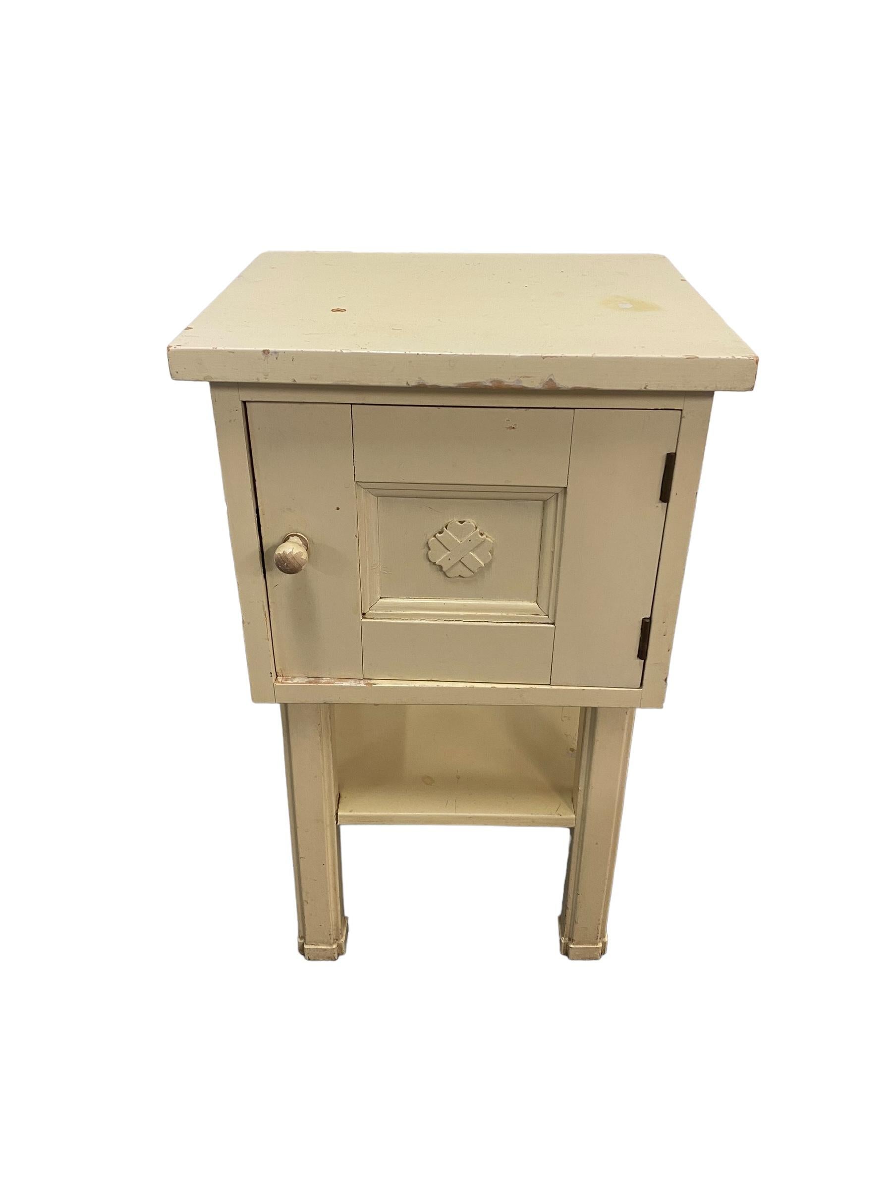 Mid-Century Modern Eliel Saarinen Wooden Side Cupboard, Natural White, Early 20th Century For Sale