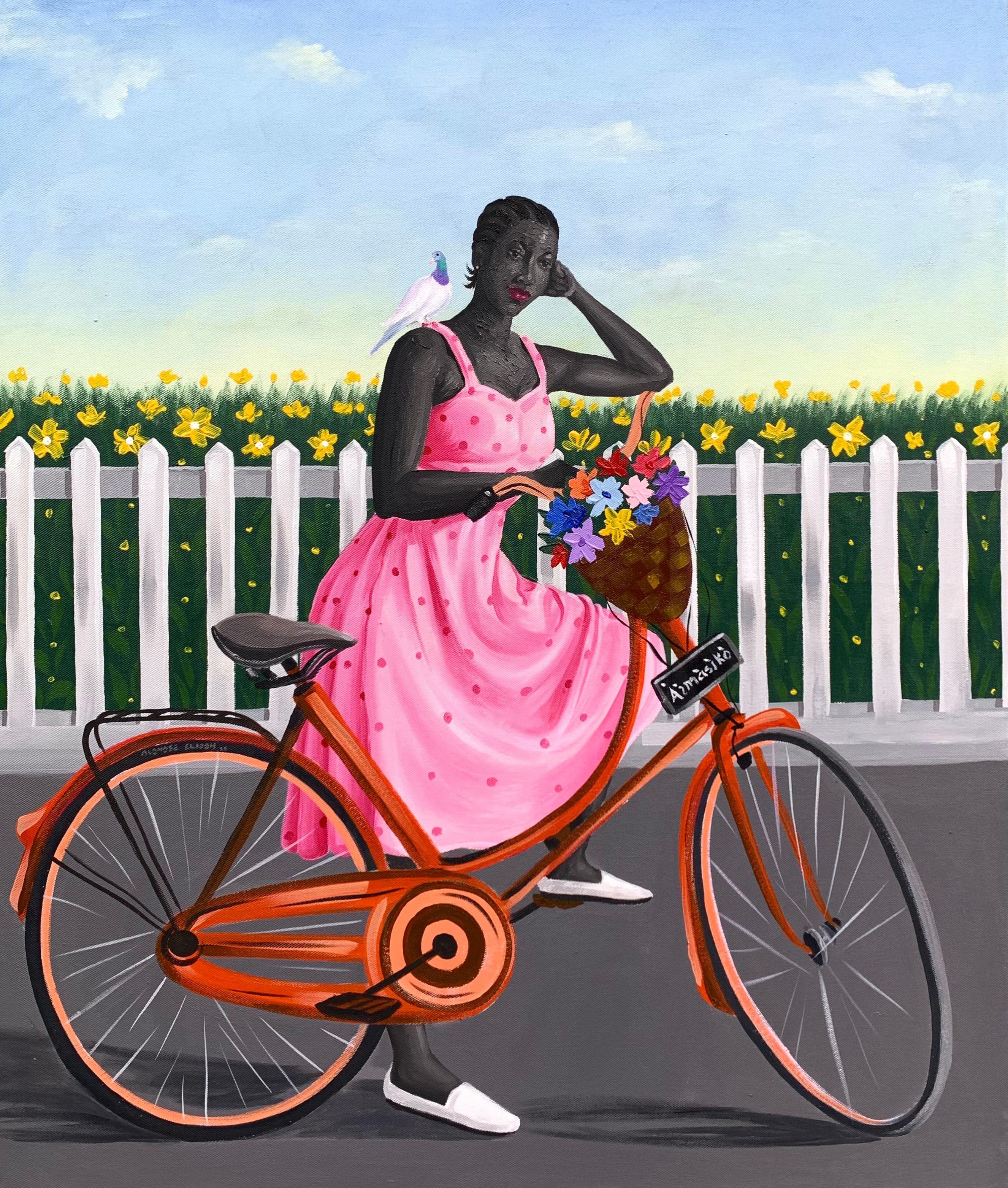 Portrait Painting de Elijah Olanase - Aimasiko - Siglo XXI, Contemporáneo, Figurativo, Retrato, África, Mujer
