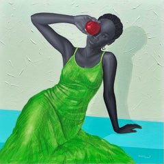 Apple of My Eyes -21st Century, Contemporary, Figurative Portrait, Landscape