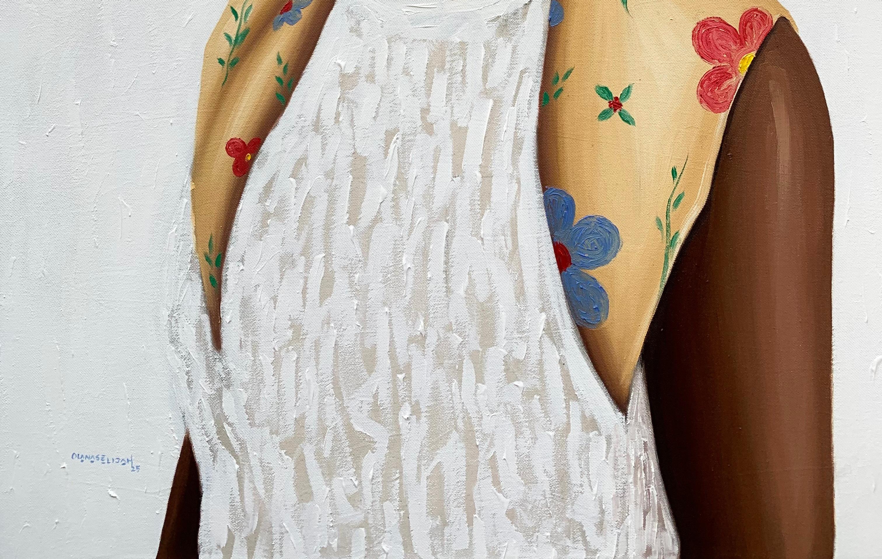 No seas perfecta, sé real -Siglo XXI, Contemporáneo, Retrato figurativo Mujer - Painting Expresionista de Elijah Olanase