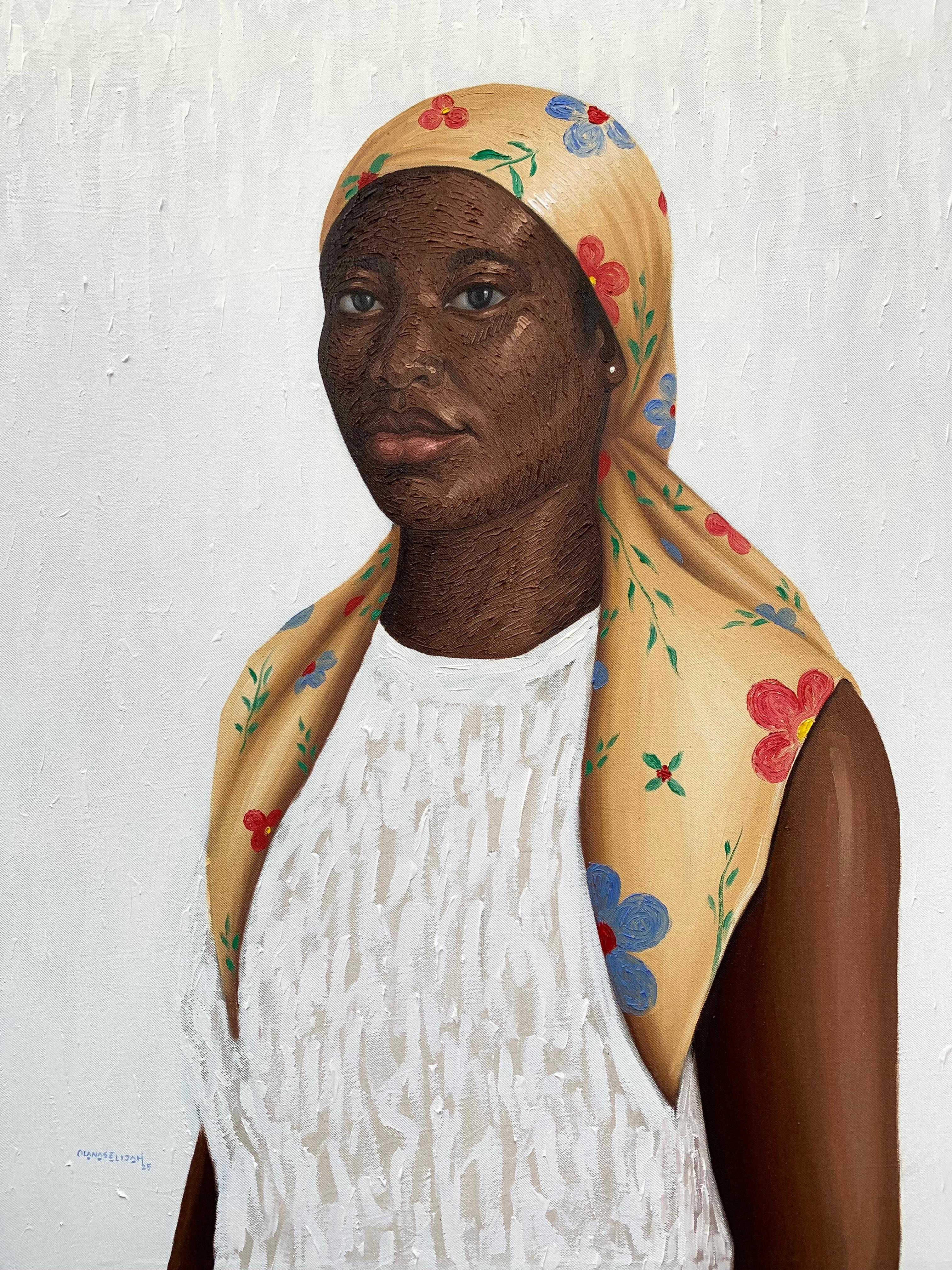 Portrait Painting de Elijah Olanase - No seas perfecta, sé real -Siglo XXI, Contemporáneo, Retrato figurativo Mujer