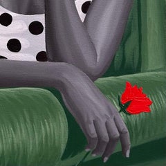 Gentle Hold -21st Century, Contemporary Figurative Portrait, Modern Africa Women