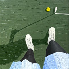 One More Shot 6 - 21st Century Contemporary Figurative, Sport, Golf, Green