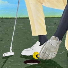One More Shot 7 - 21st Century Contemporary Figurative, Sport, Golf, Green