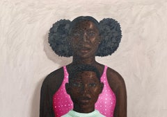 She's Always Behind My Back -21st Century, Contemporary, Portrait, Love, Family