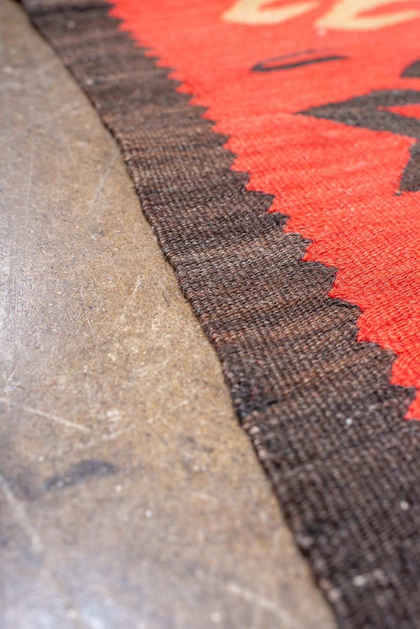 20th Century Antique Kilim with Sarkoy Design For Sale