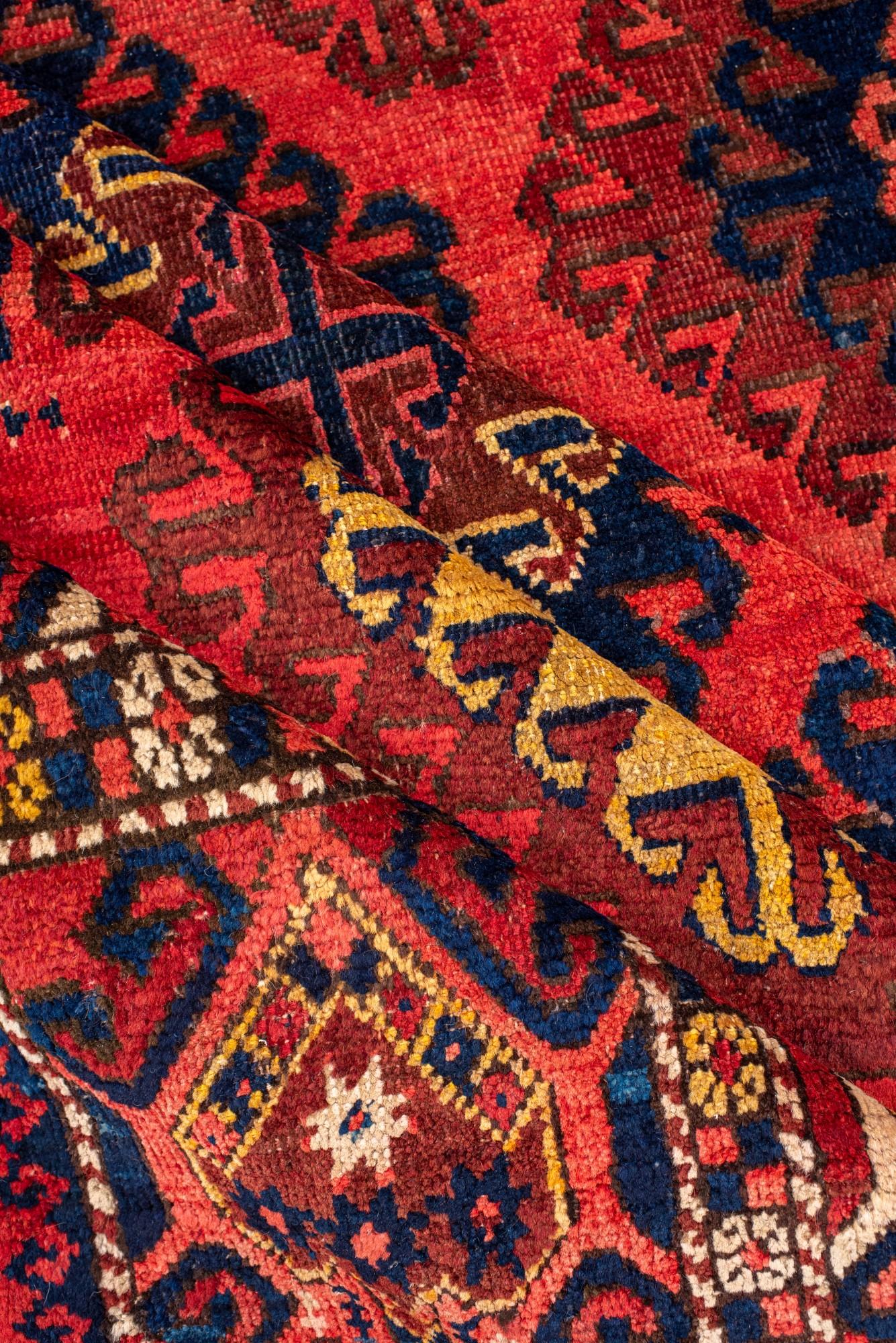Hand-Knotted Antique Kyrgyz Rug, Circa 1900's For Sale