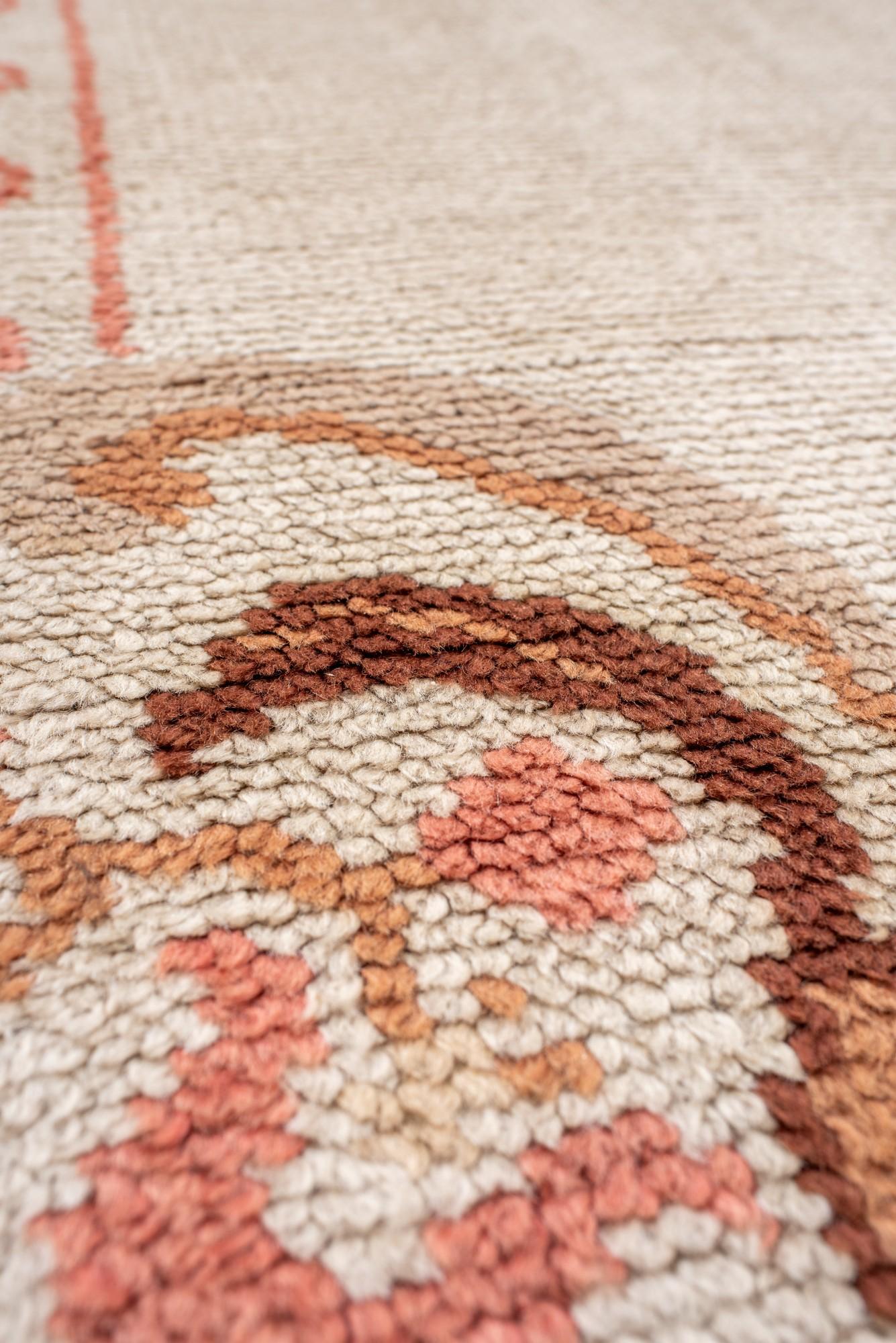 Antique Swedish Rug with an Art Deco Design 1