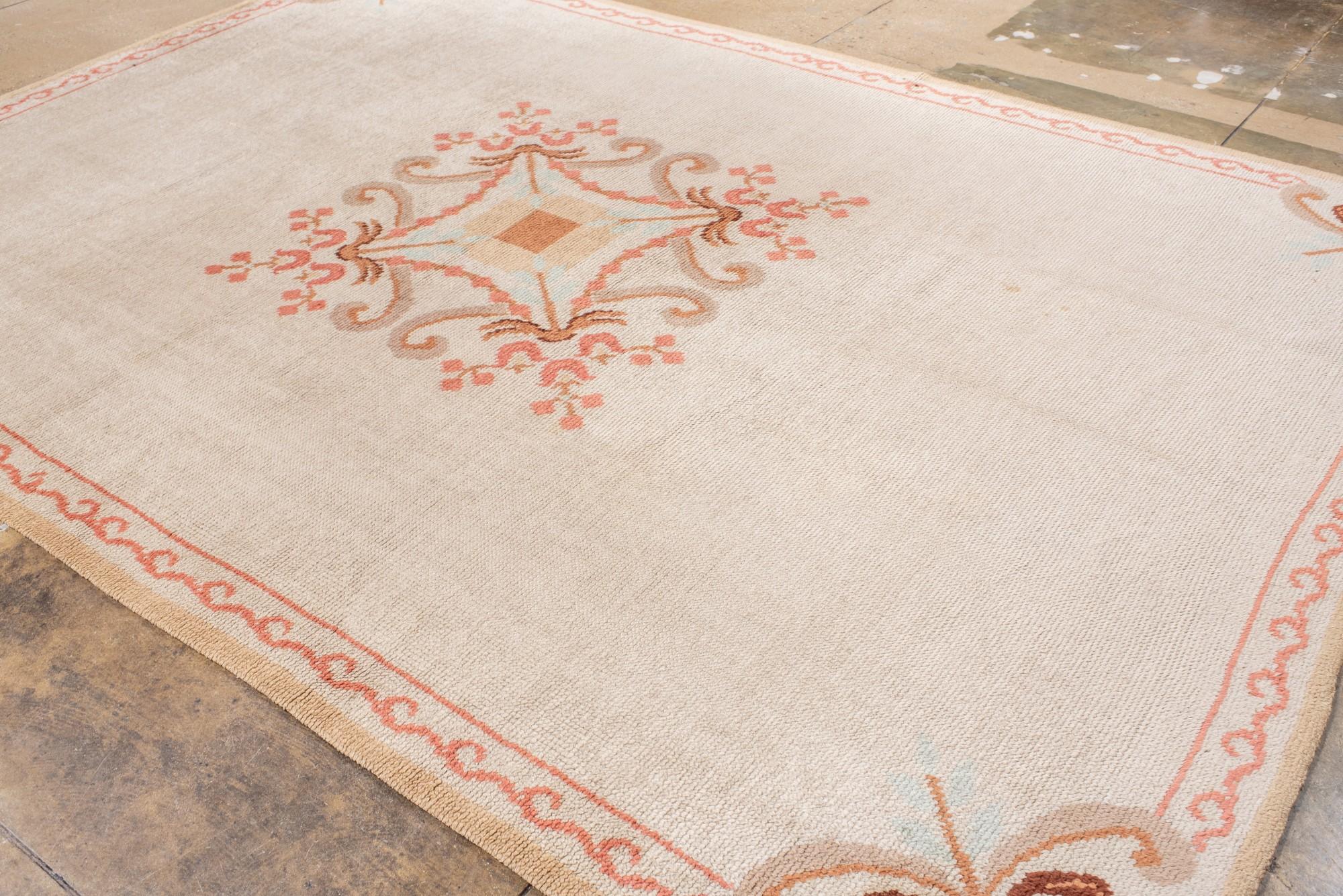 Antique Swedish Rug with an Art Deco Design 2