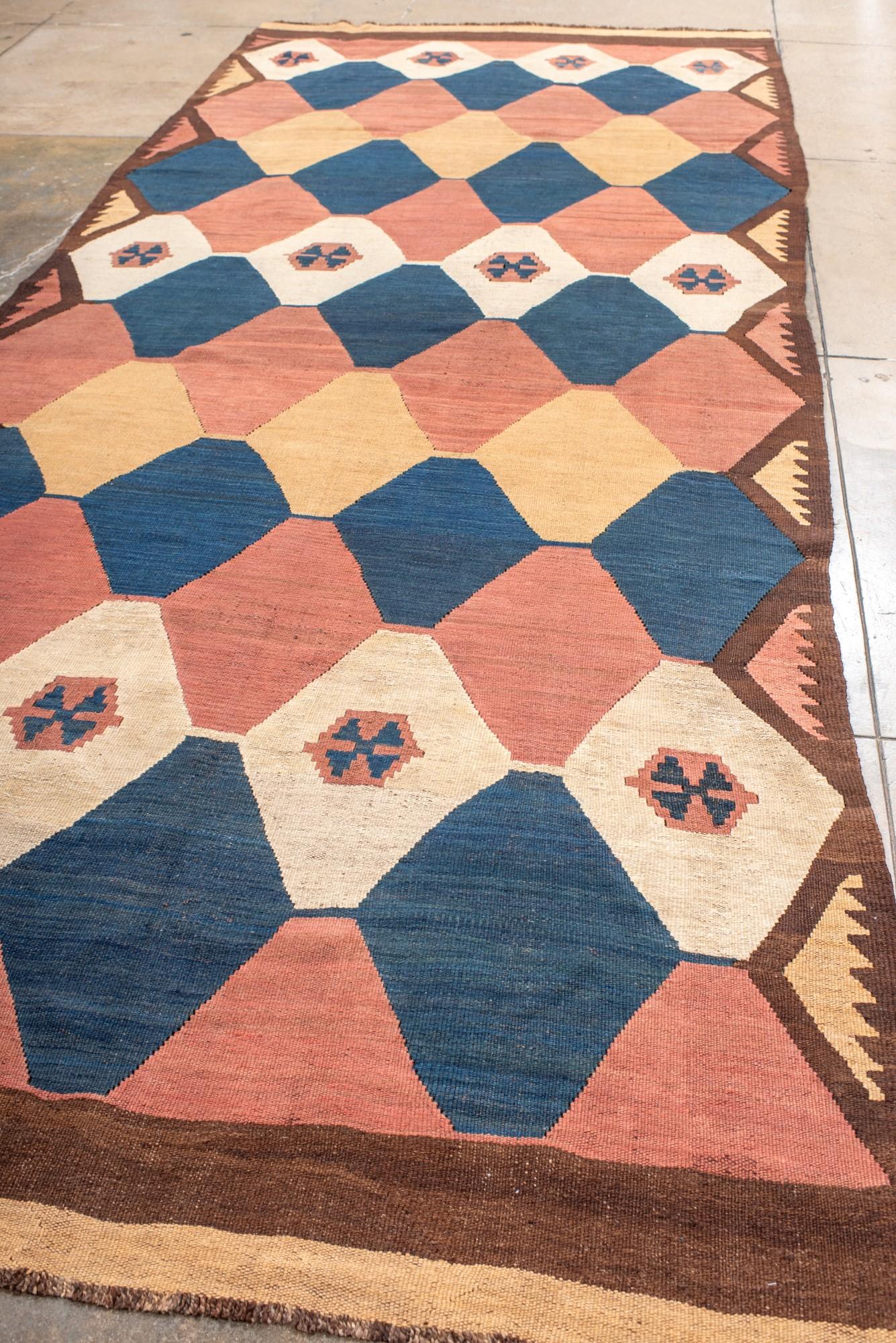 Tajikistani Antique Tazik Kilim Runner For Sale