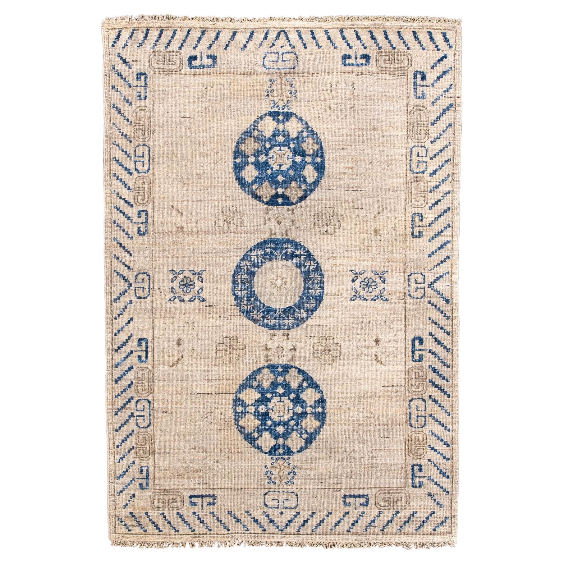 New Khotan Rug with Three Medallions