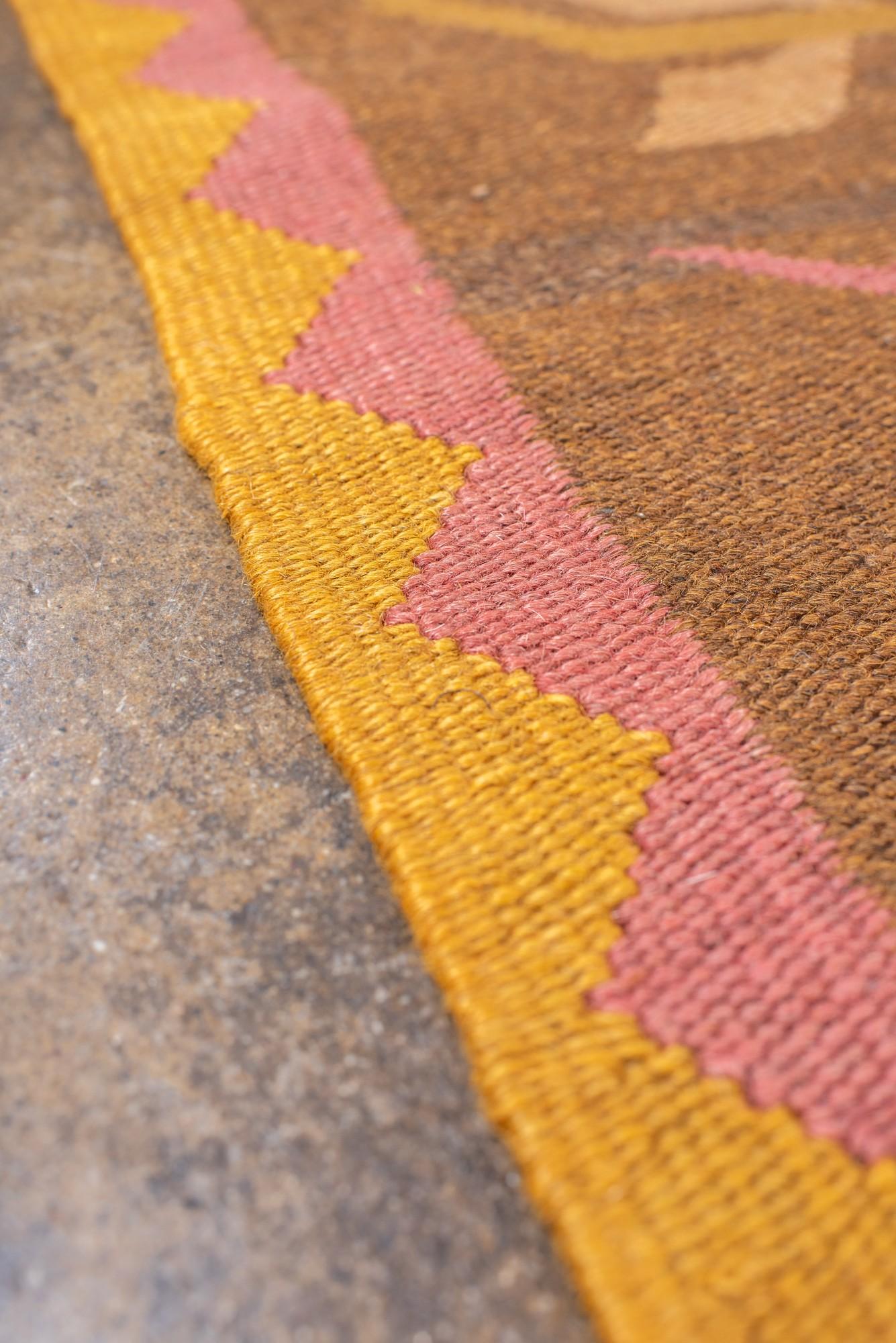 20th Century Antique Kilim with Floral Design, Circa 1900's For Sale