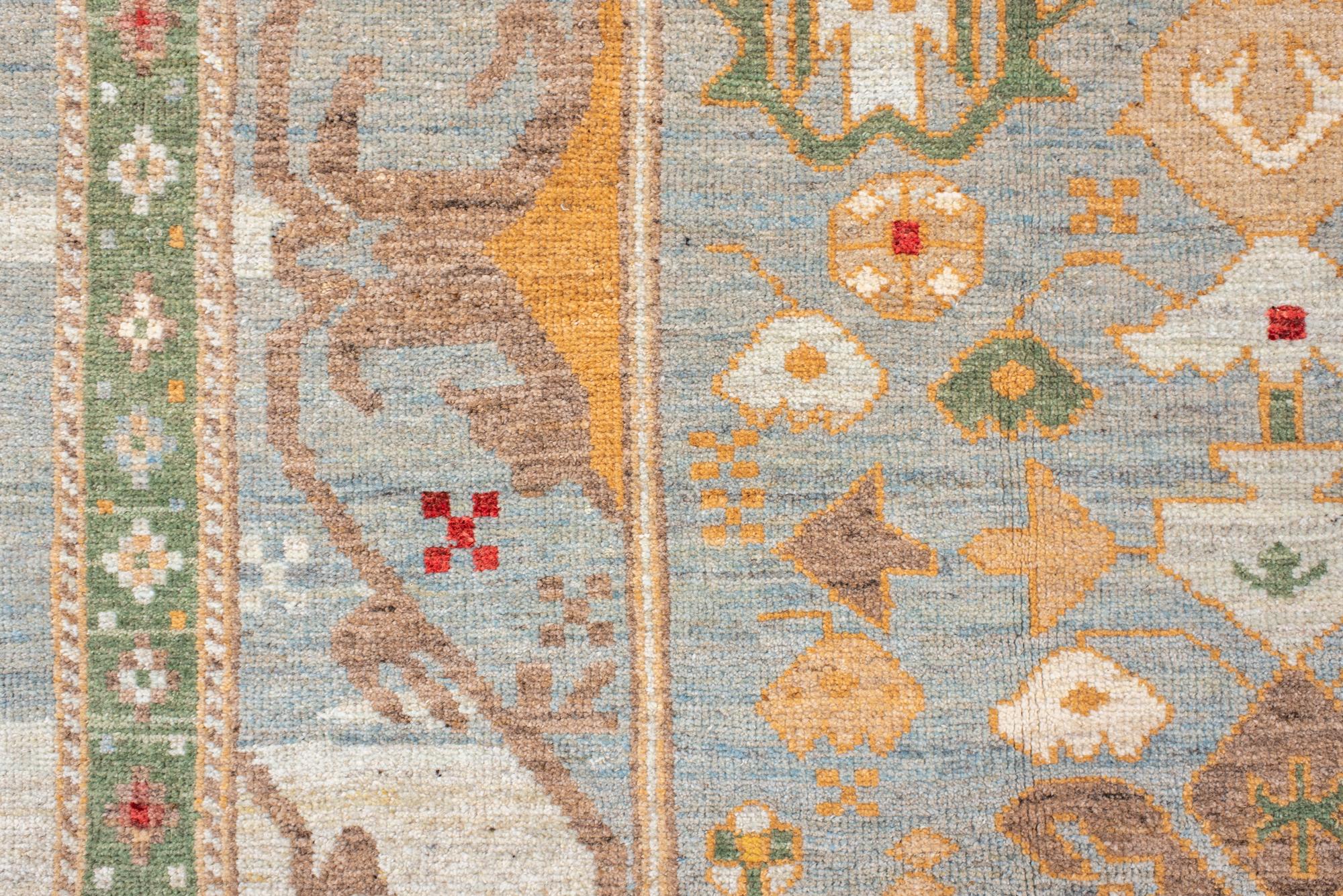 Neuer und moderner Sultanabad-Teppich mit Palmettenmuster (Handgeknüpft) im Angebot