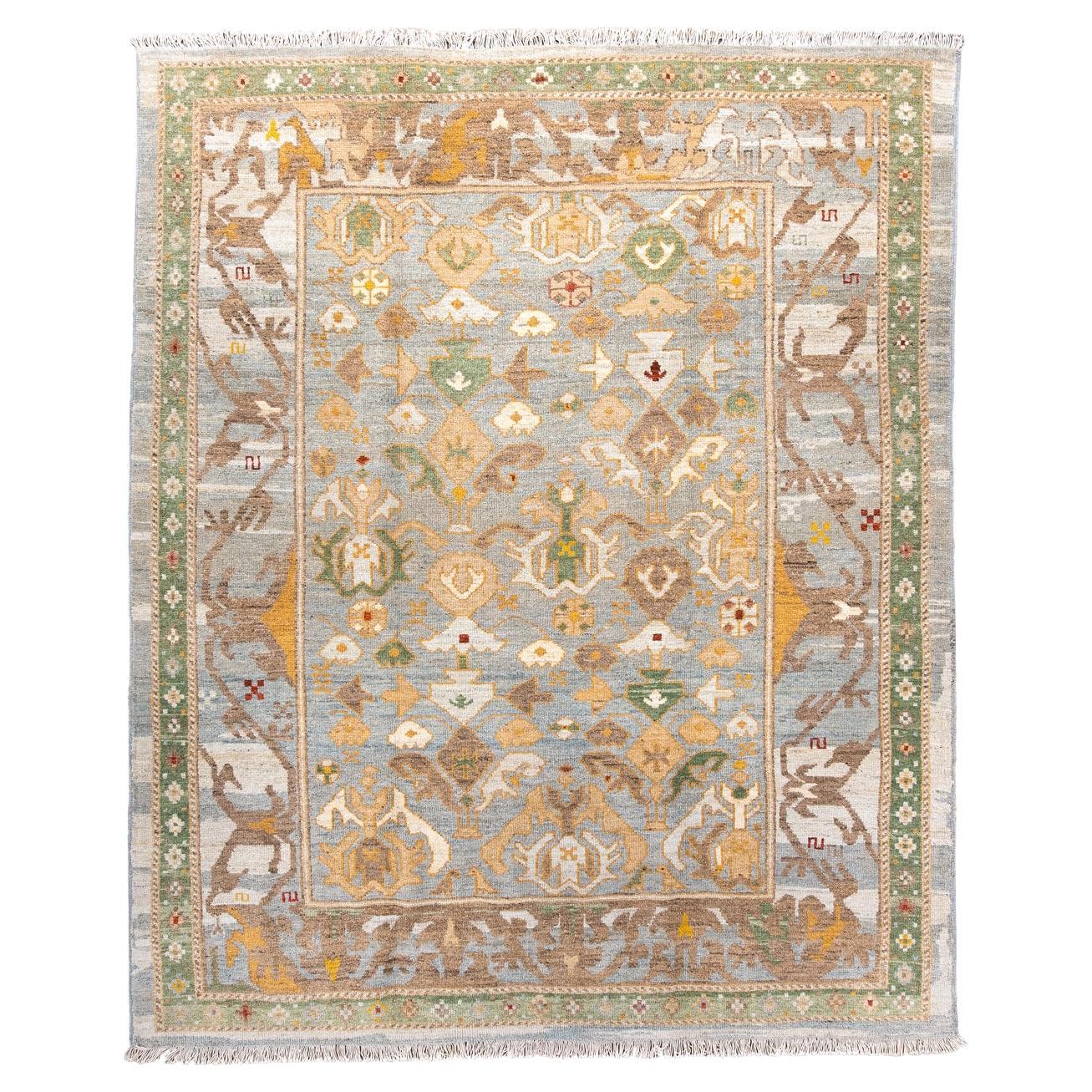 Neuer und moderner Sultanabad-Teppich mit Palmettenmuster im Angebot