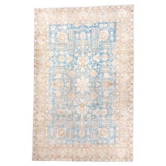 Tapis Tabriz vintage de petite taille avec médaillon central