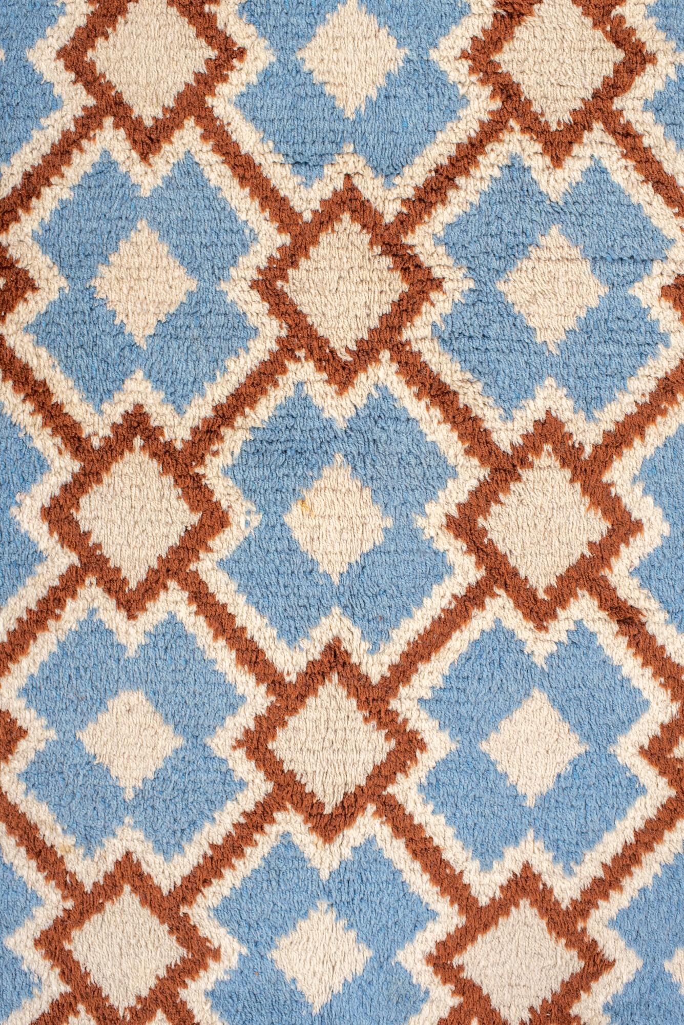 Lana Tappeto svedese vintage con design geometrico in vendita