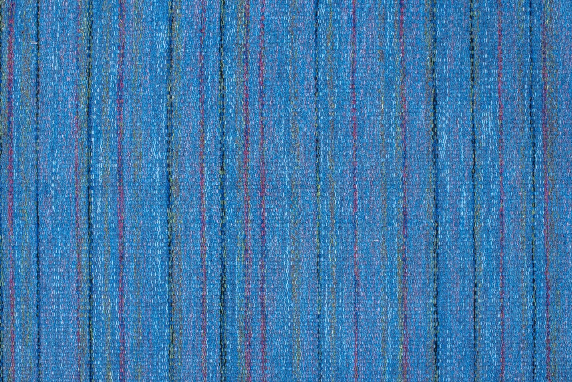 Wool Vintage Rollaken in a Monochrome Blue For Sale