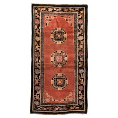Eliko Rug Gallery Vintage Tibetan Rug with Three Round Medallions