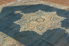 Eliko Rugs by David Ariel Antique Heriz Rug, Teal Subfield, Center Medallion