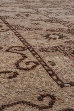 Eliko Rugs by David Ariel Antique Neutral Khotan Rug, Allover Pomegranate Field