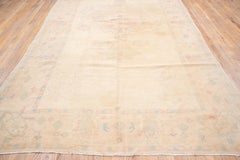 Antique Oushak Carpet, Cream Field and Pastel Accents
