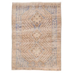 Eliko Rugs by David Ariel Antique Persian Afshar Scatter Rug, Neutral Tones