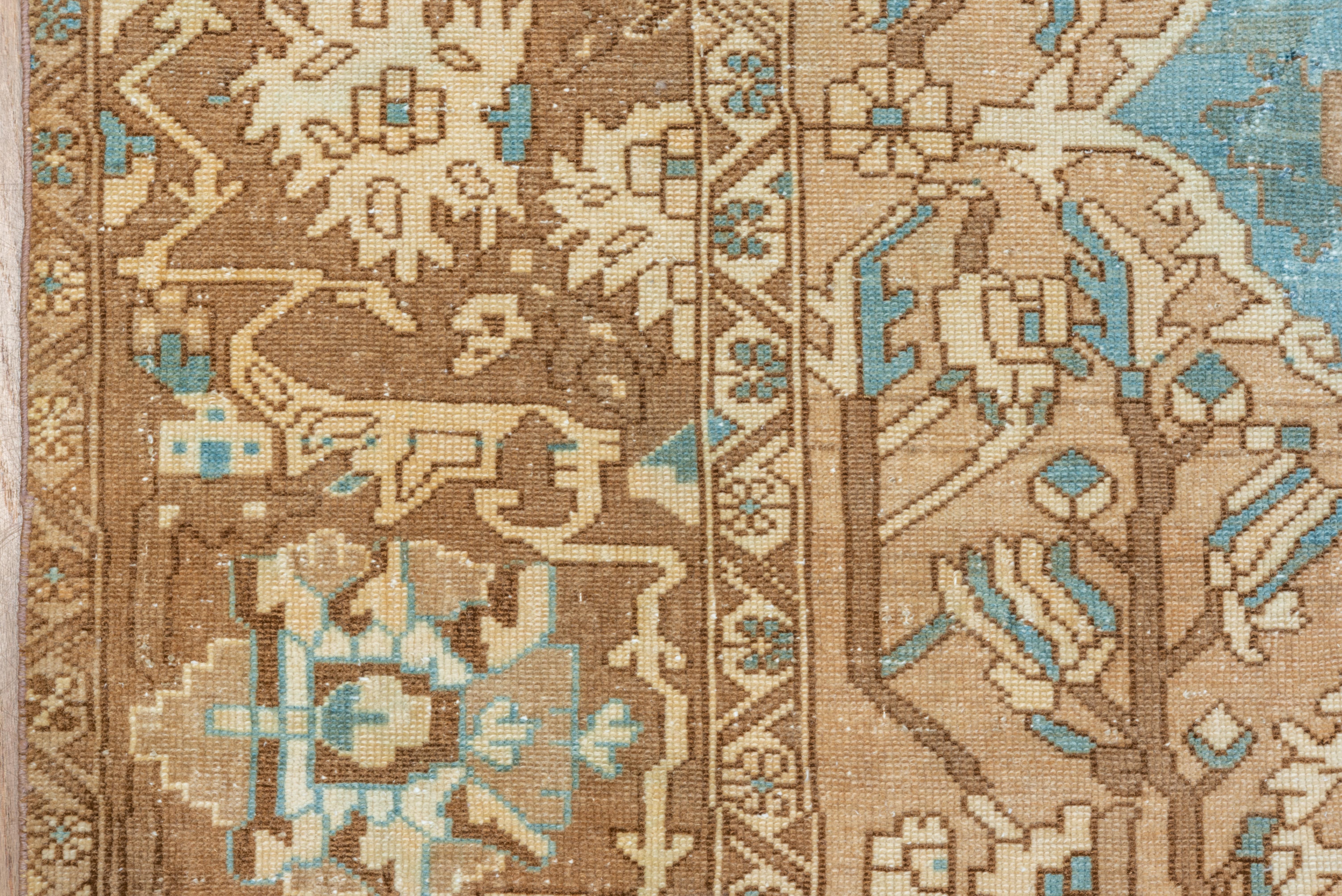 Tappeto Eliko Rugs by David Ariel Antico tappeto persiano Bakhtiari con blu e marrone In condizioni buone in vendita a New York, NY