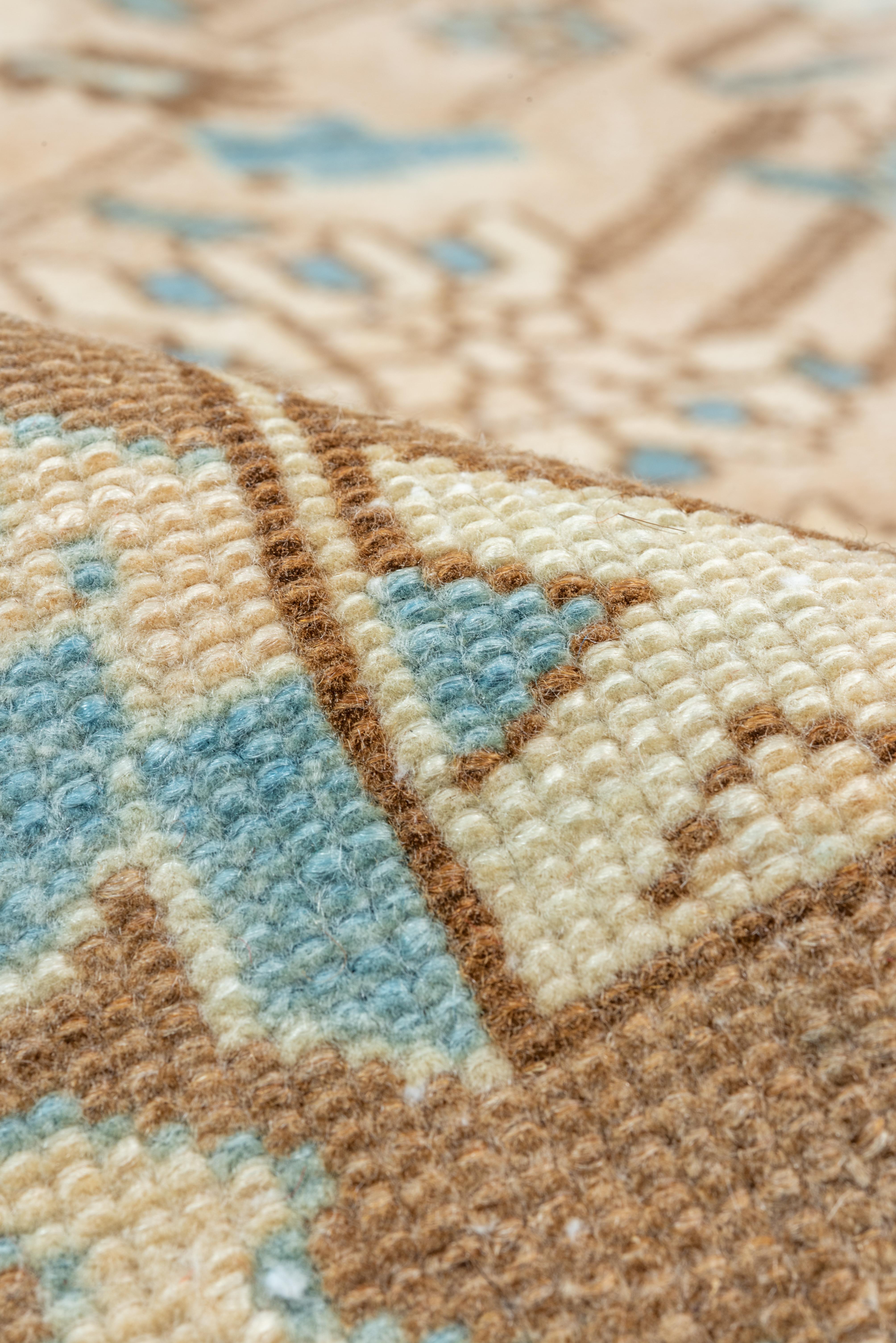 Lana Tappeto Eliko Rugs by David Ariel Antico tappeto persiano Bakhtiari con blu e marrone in vendita