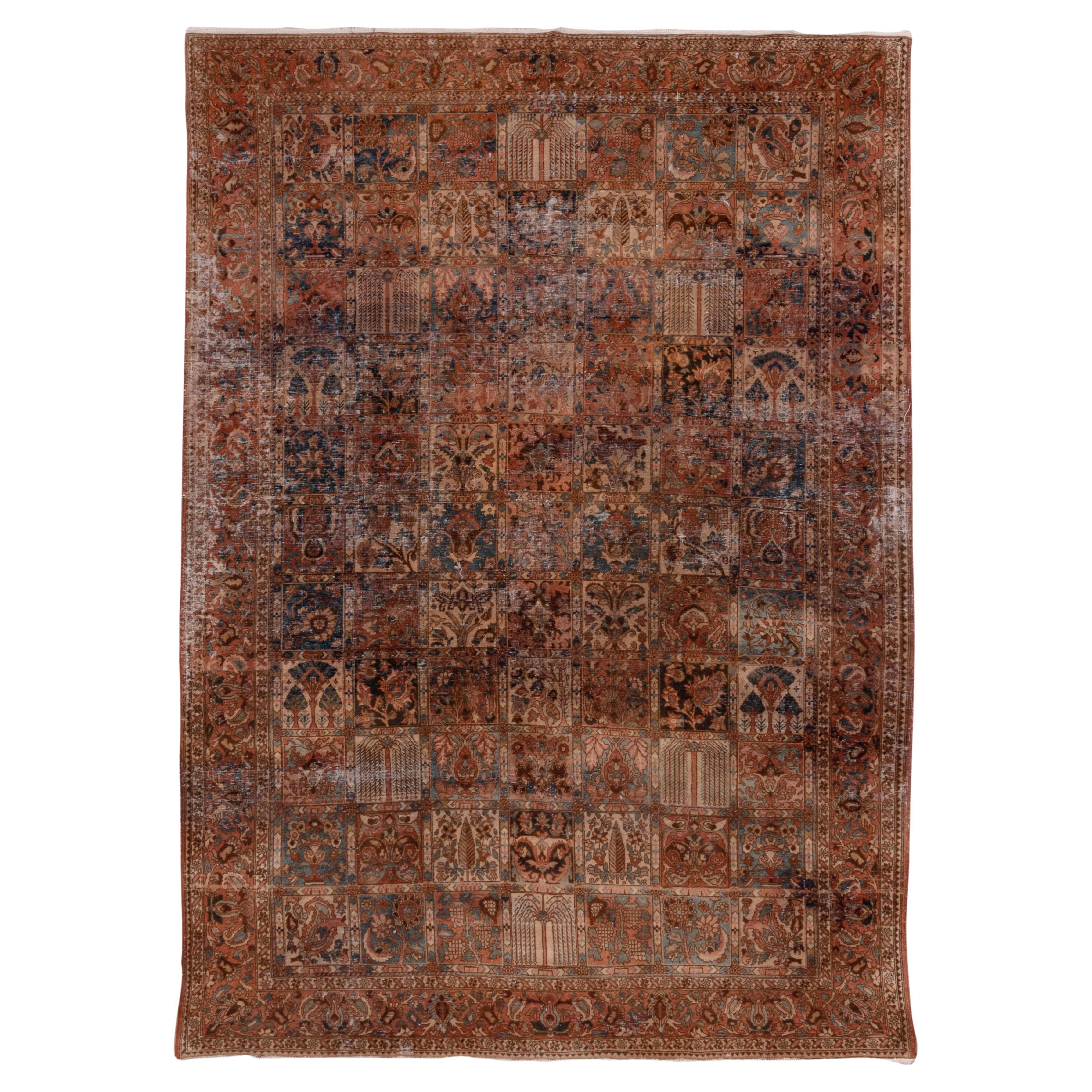 Eliko Rugs by David Ariel Antique Persian Bakhtiari Rug with Warm TOnes For Sale
