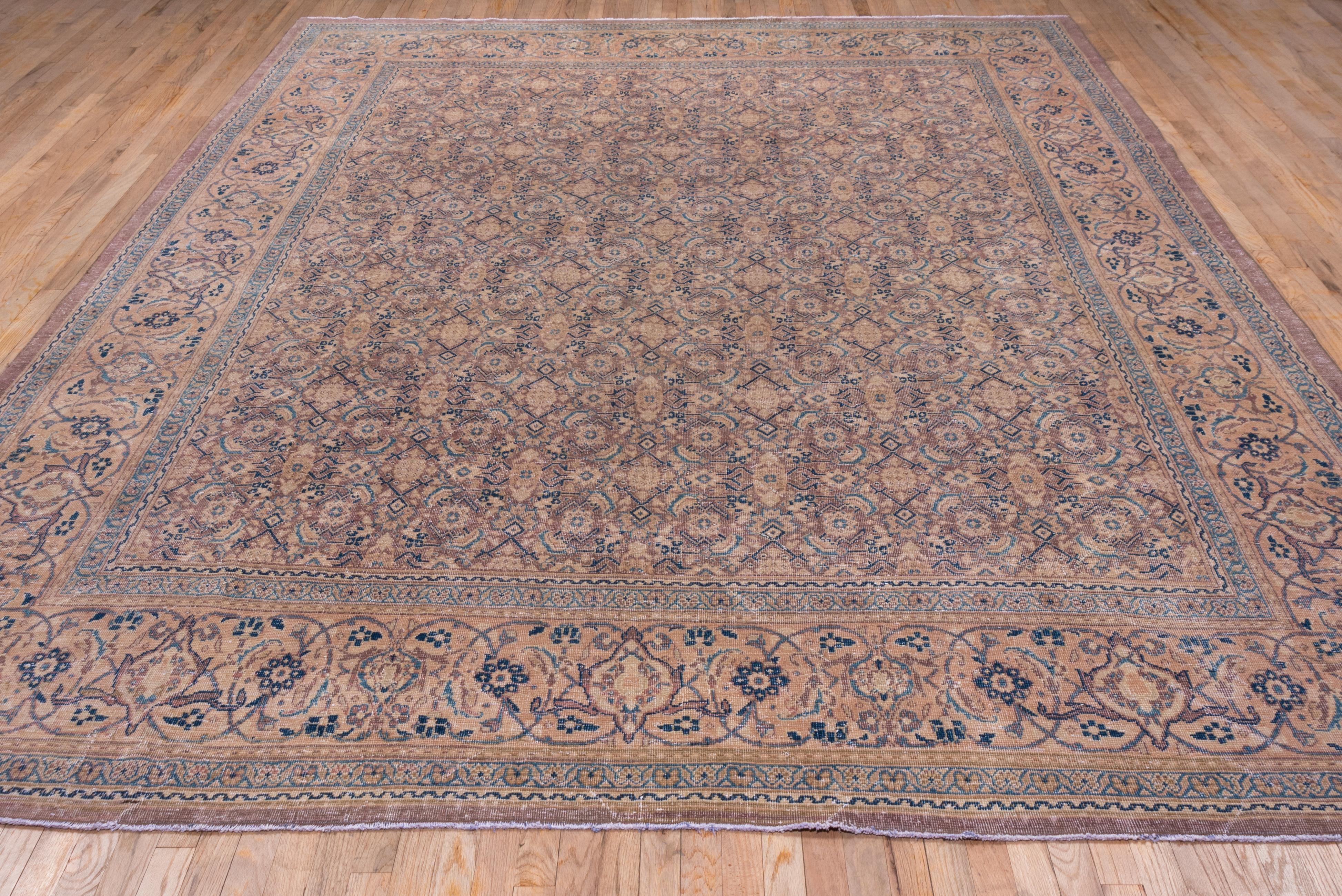 Tribal Eliko Rugs by David Ariel Antique Persian Mahal Rug, Purple Allover Field For Sale