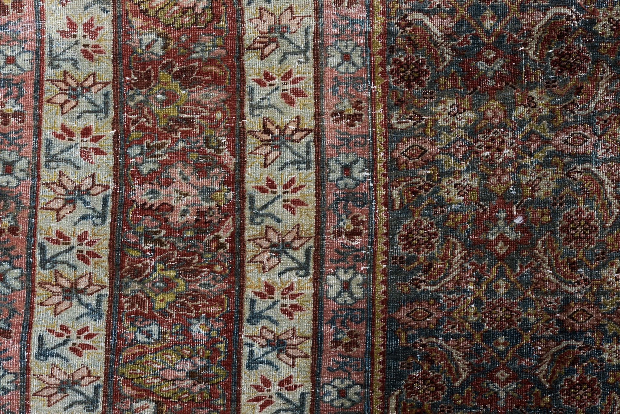 Eliko Rugs by David Ariel Colorful Antique Persian Bidjar Carpet, Herati FIeld In Good Condition For Sale In New York, NY