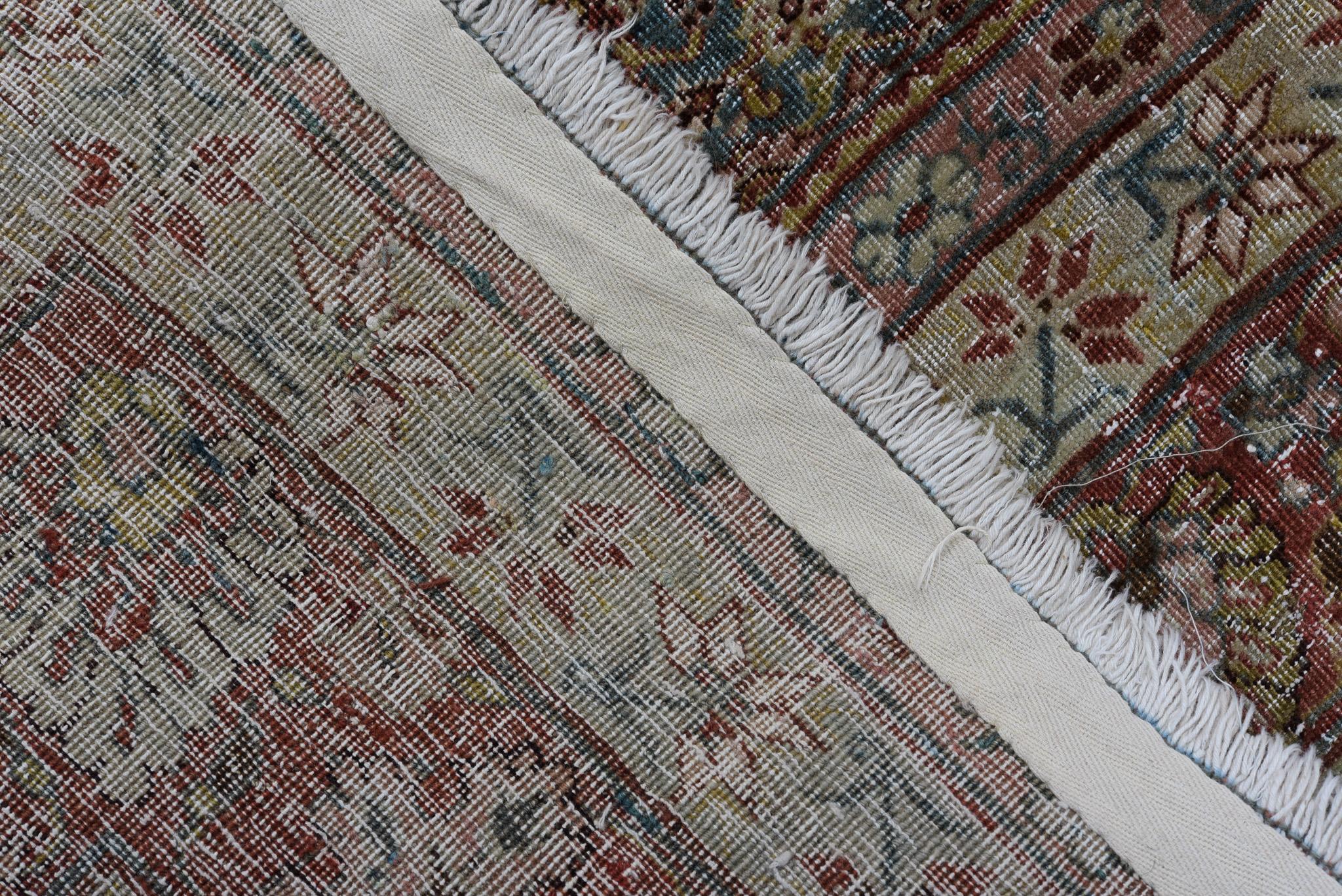 Early 20th Century Eliko Rugs by David Ariel Colorful Antique Persian Bidjar Carpet, Herati FIeld For Sale