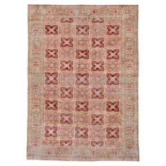 Eliko Rugs by David Ariel Colorful Vintage Oushak Rug, Allover Floral Design