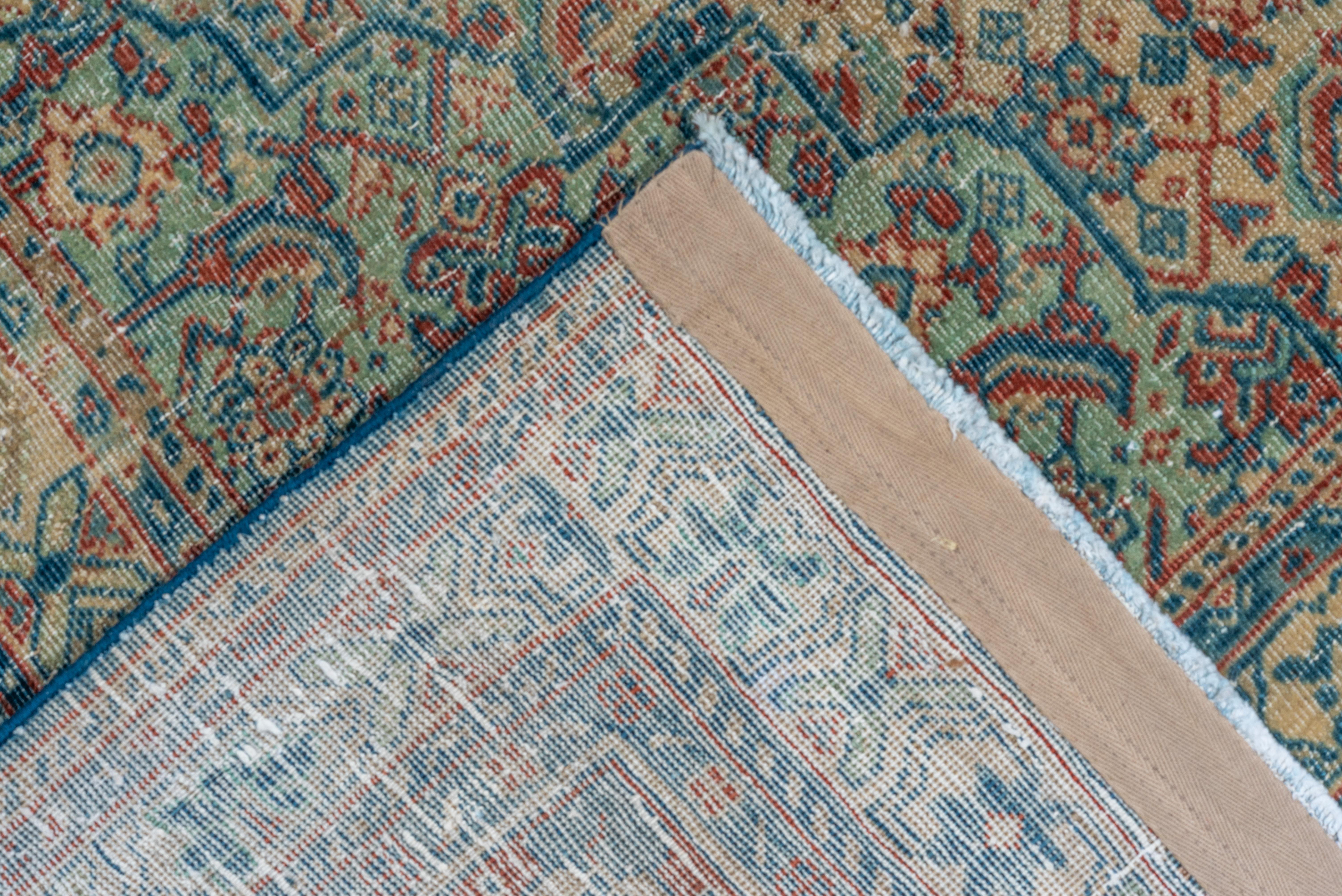 Fein gewebter antiker Täbris-Teppich von David Ariel in Blau- und Rottönen (Mitte des 20. Jahrhunderts) im Angebot