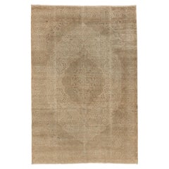 Eliko Rugs by David Ariel Formal Antique Turkish Sivas Rug, Neutral Palette