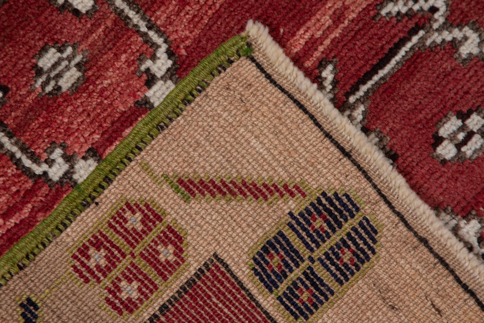 Mid-20th Century Eliko Rugs by David Ariel Vintage Oushak Rug, Red Allover Field, High Pile For Sale