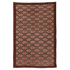 Eliko Rugs By David Ariel Vintage Turkish Kars Rug, Brown Palette