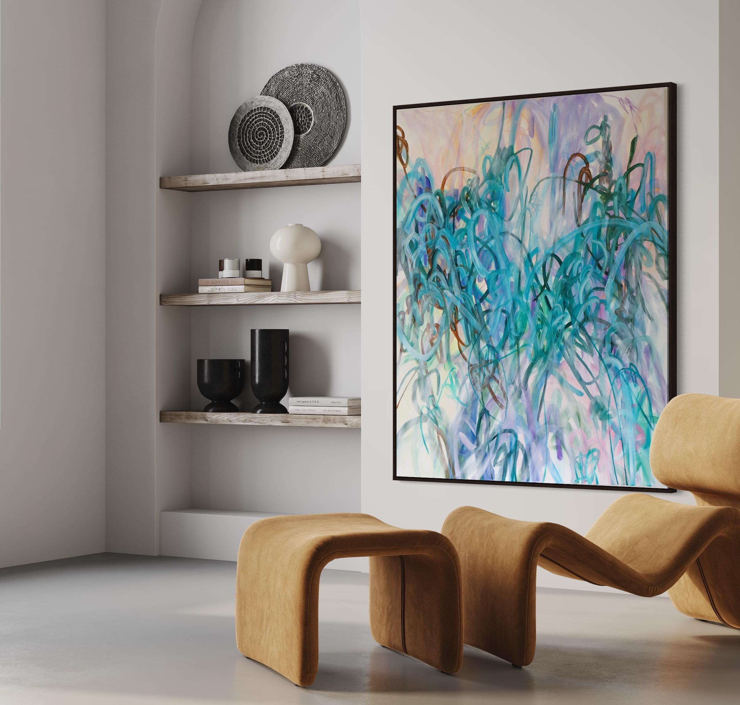 „Emotional Release“ Öl, Acryl und Öl, Pastell, Abstrakt, 150 x 120 cm im Angebot 7