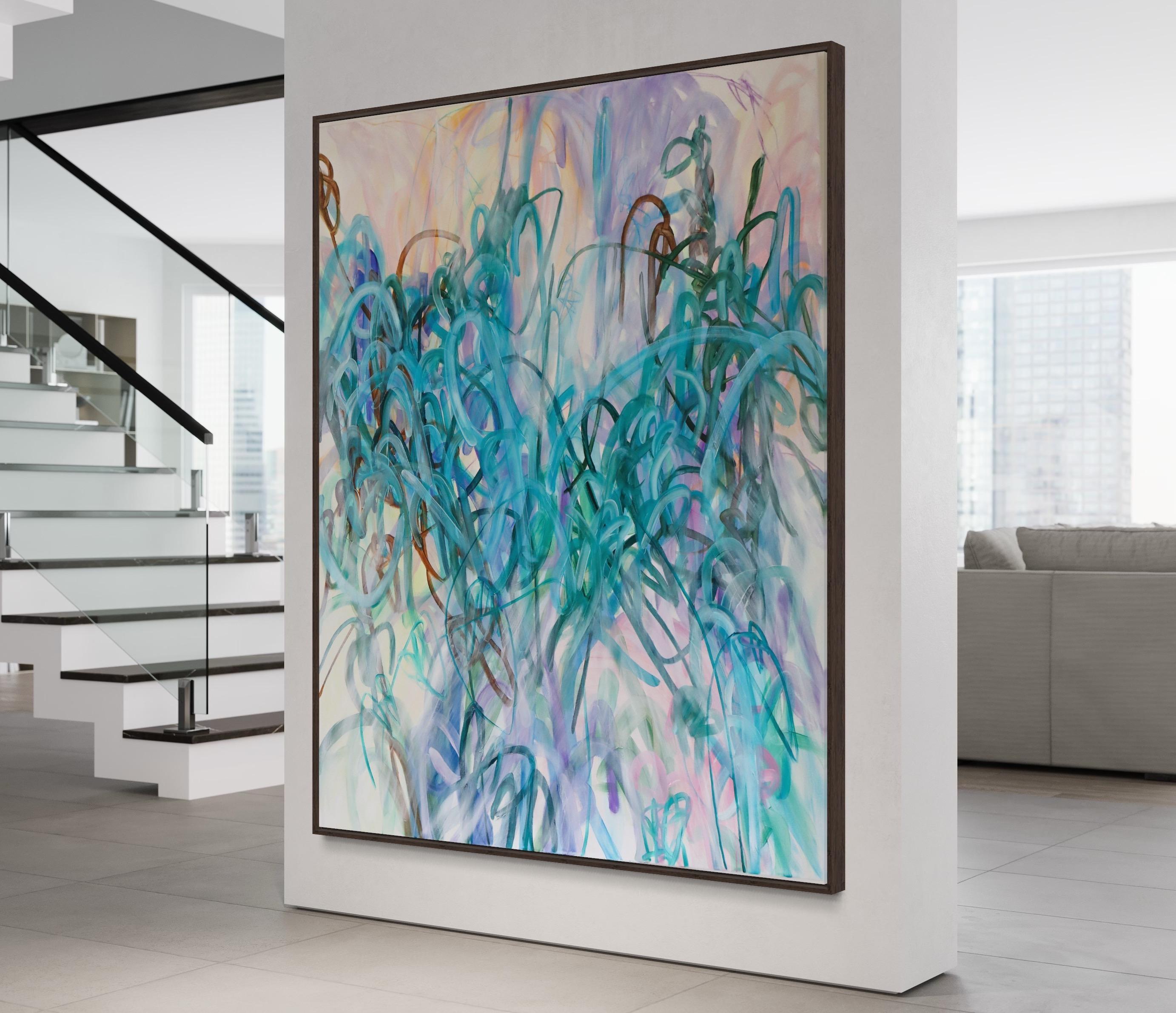 „Emotional Release“ Öl, Acryl und Öl, Pastell, Abstrakt, 150 x 120 cm im Angebot 6