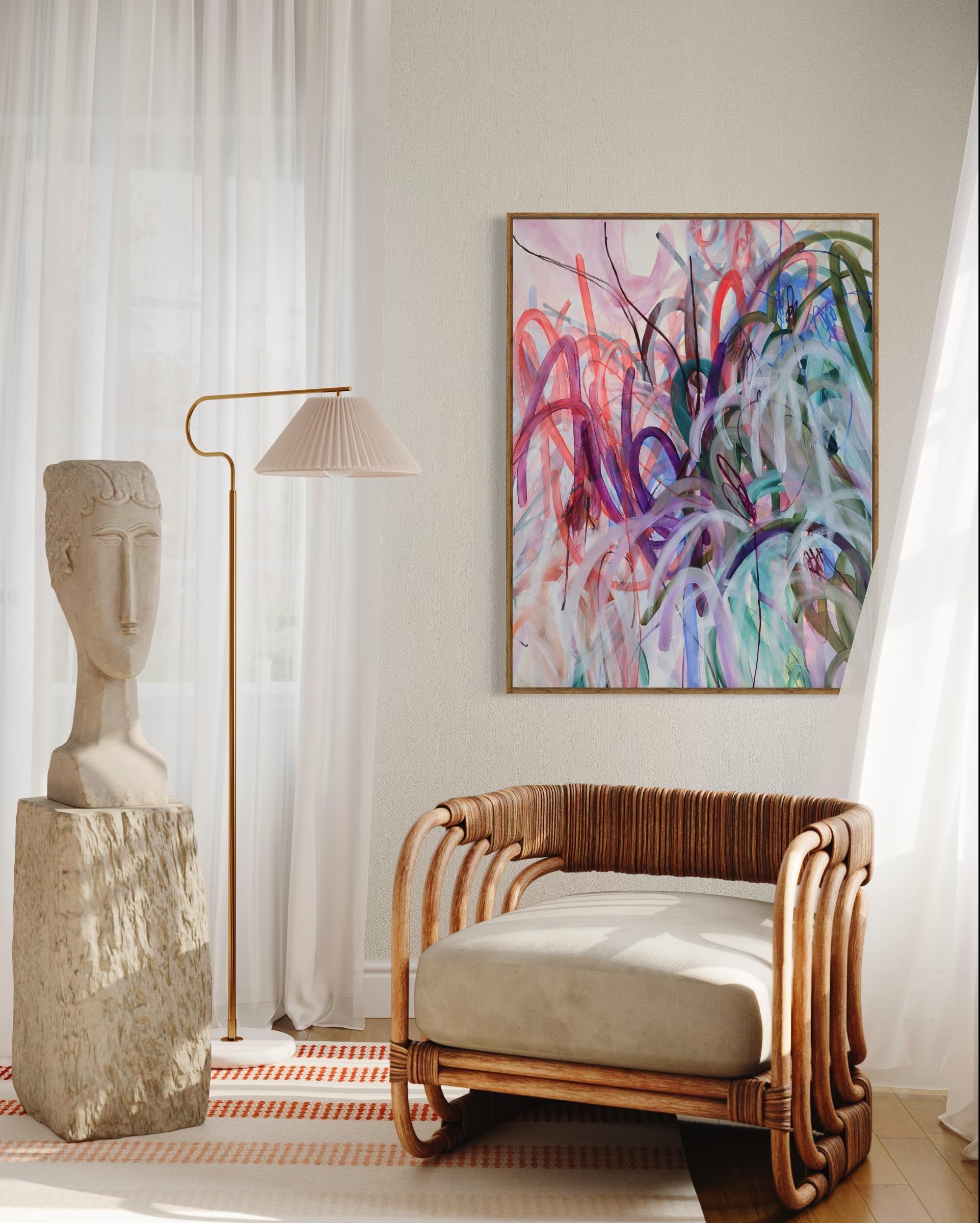 “Serenity of imperfection”, Oil, Acrylics and Oil Pastel Abstract, 116 x 89 cm For Sale 5