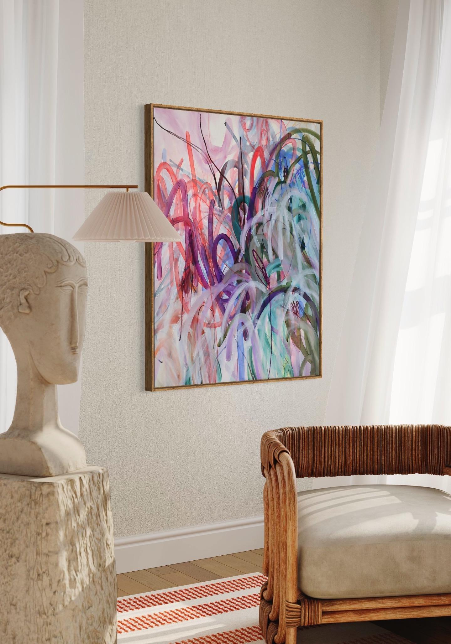 “Serenity of imperfection”, Oil, Acrylics and Oil Pastel Abstract, 116 x 89 cm For Sale 6