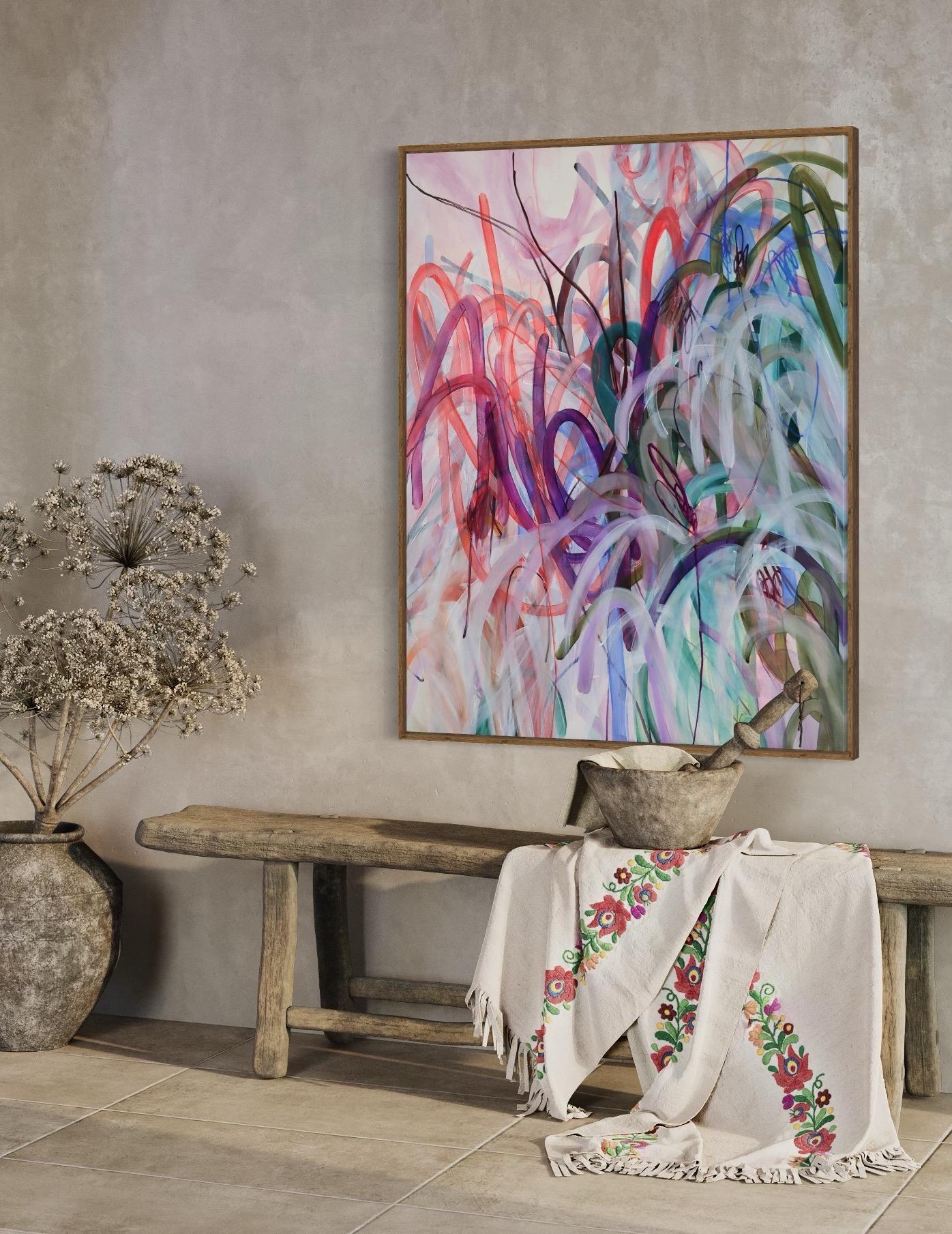 “Serenity of imperfection”, Oil, Acrylics and Oil Pastel Abstract, 116 x 89 cm - Painting by Elin Kereby
