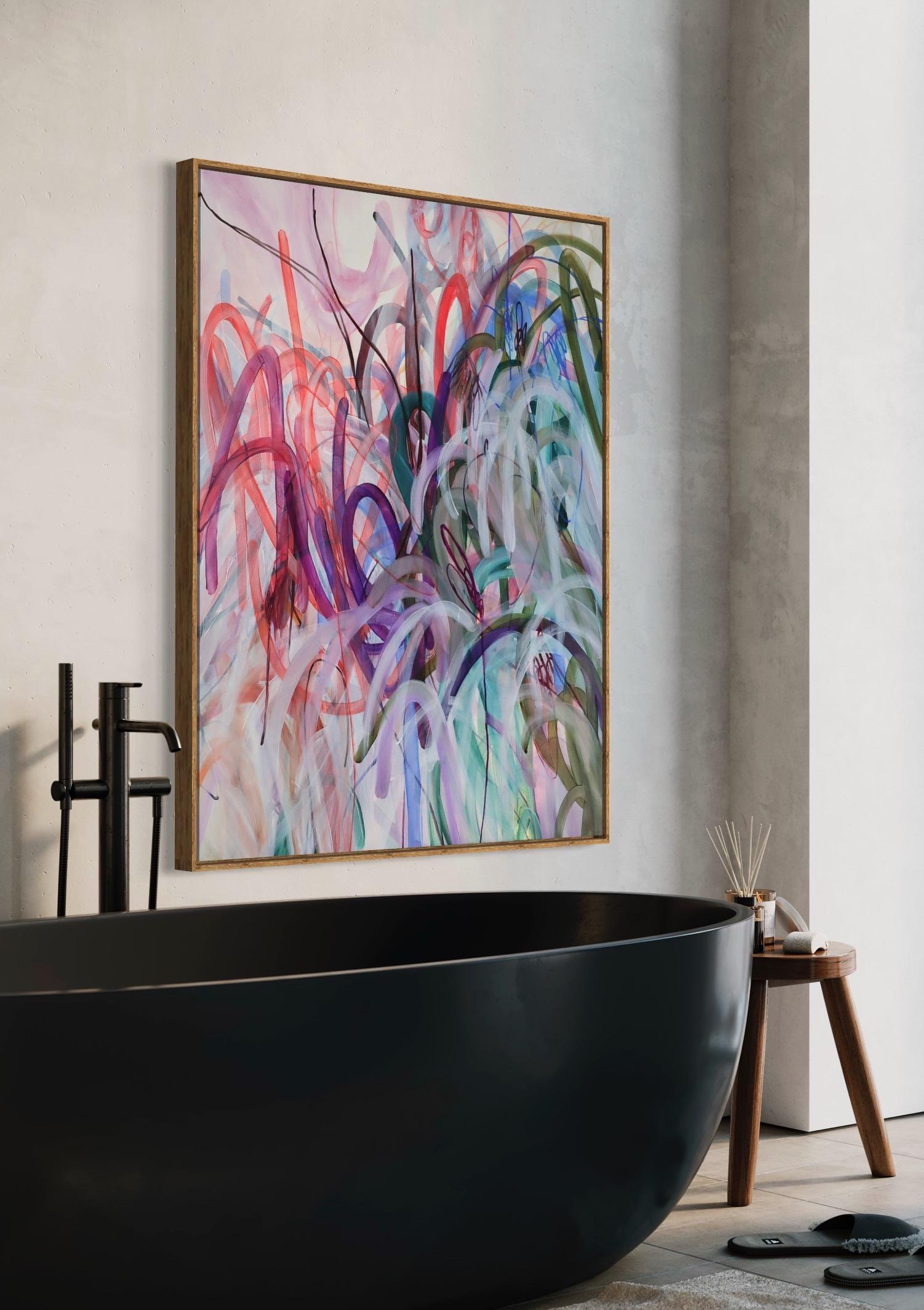 “Serenity of imperfection”, Oil, Acrylics and Oil Pastel Abstract, 116 x 89 cm For Sale 4